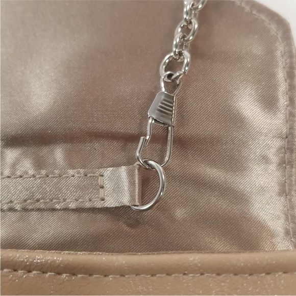 INC International Concepts Envelope Purse Clutch Faux Leather Taupe - Picture 5 of 9